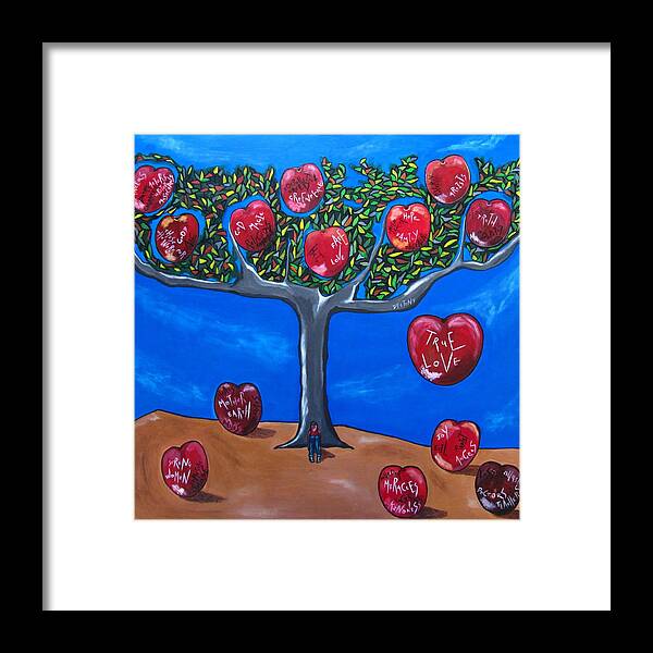 Design Framed Print featuring the painting The Tree of Life by Sandra Marie Adams