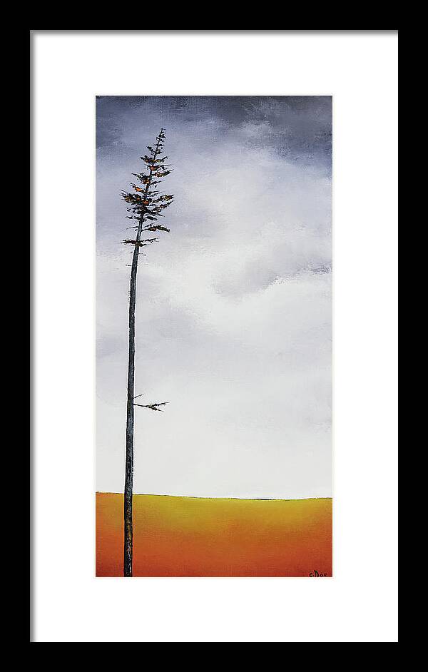 Trees Framed Print featuring the painting The Trees are So Tall Here II   by Carolyn Doe