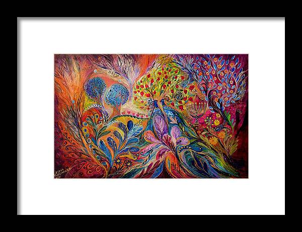 Original Framed Print featuring the painting The Trees of Eden by Elena Kotliarker