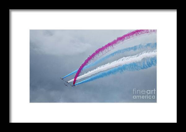 The Red Arrows Framed Print featuring the digital art The Twister by Airpower Art