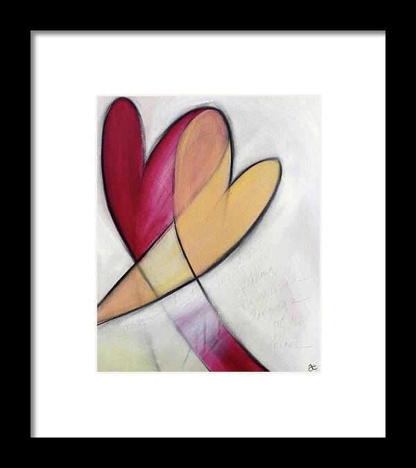 Art Framed Print featuring the painting The Universal Language of the Heart by Anna Elkins