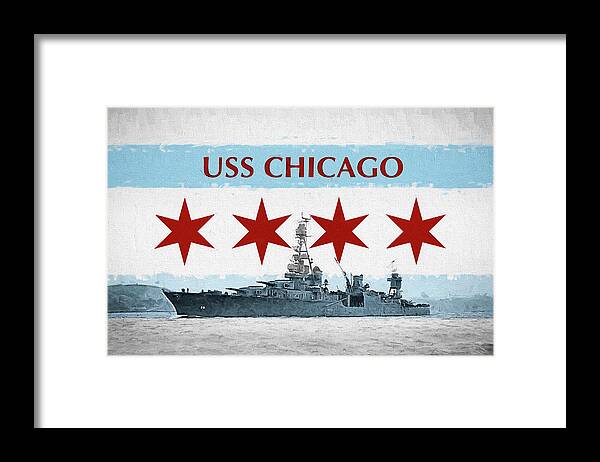 Uss Chicago Framed Print featuring the photograph The USS Chicago by JC Findley
