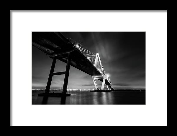 Charleston Framed Print featuring the photograph The Vanishing Point in Black and White by Norma Brandsberg