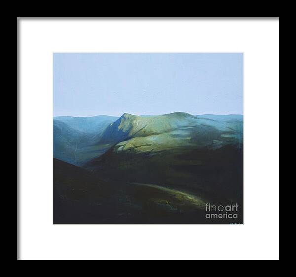 Lin Petershagen Framed Print featuring the painting The View from Mount Tron by Lin Petershagen