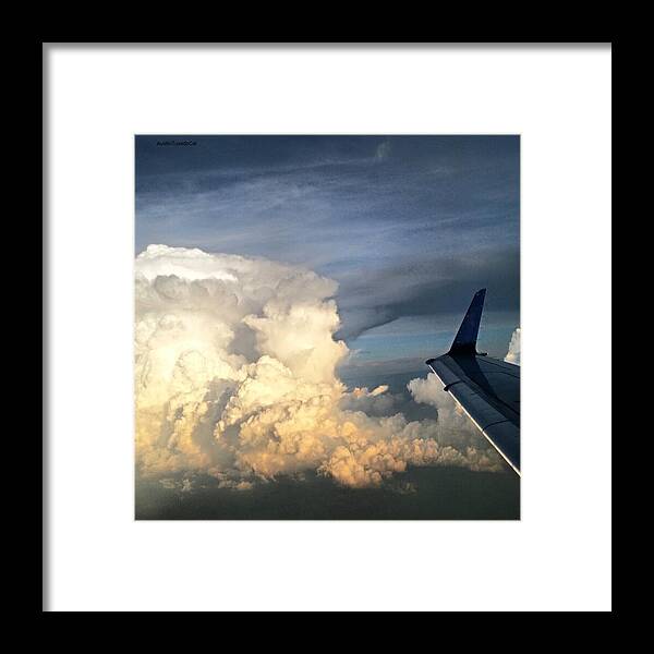 Atmosphere Framed Print featuring the photograph The #viewfrommywindow Of My #airplane by Austin Tuxedo Cat