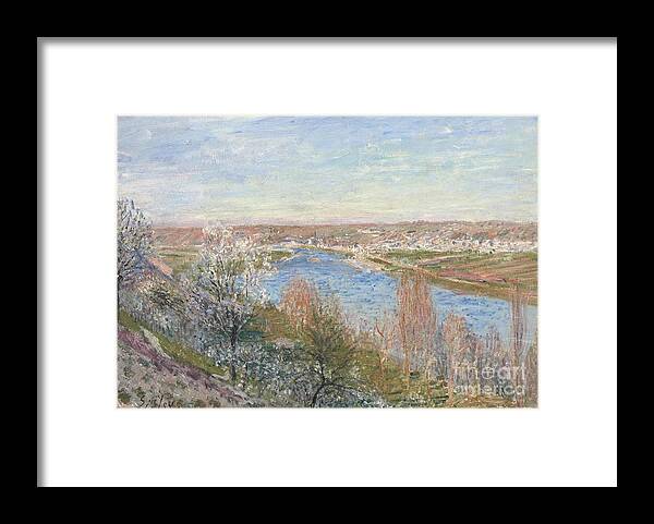 The Village In Champagne Framed Print featuring the painting The Village in Champagne by MotionAge Designs