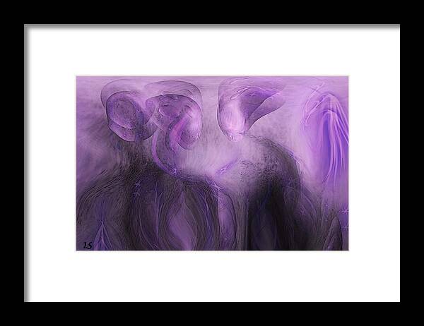 The Visitors Framed Print featuring the digital art The Visitors by Linda Sannuti