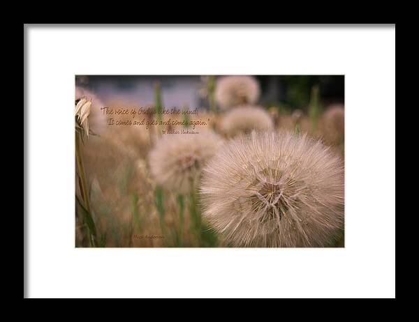 Photo Art Framed Print featuring the photograph The Voice of God Is Like The Wind by Mick Anderson