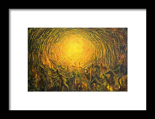 Mystical Framed Print featuring the painting The Vortex by Alan Kenny