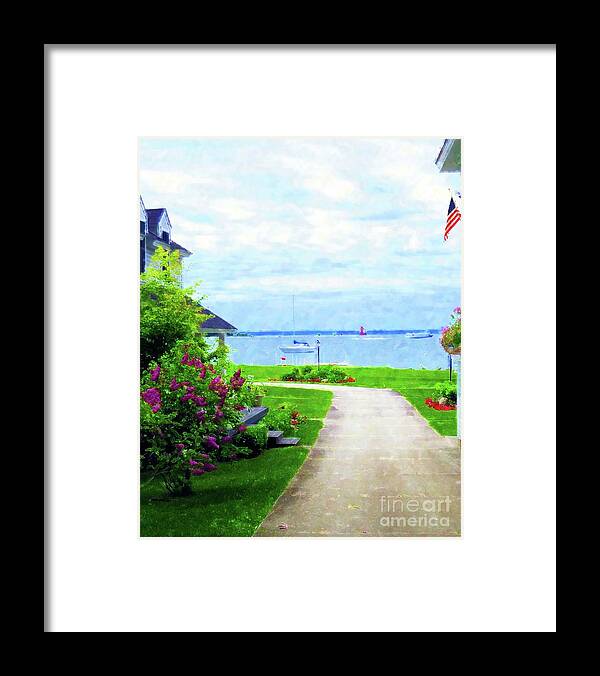 Maritime Art Framed Print featuring the painting The Walk To The Water by Desiree Paquette