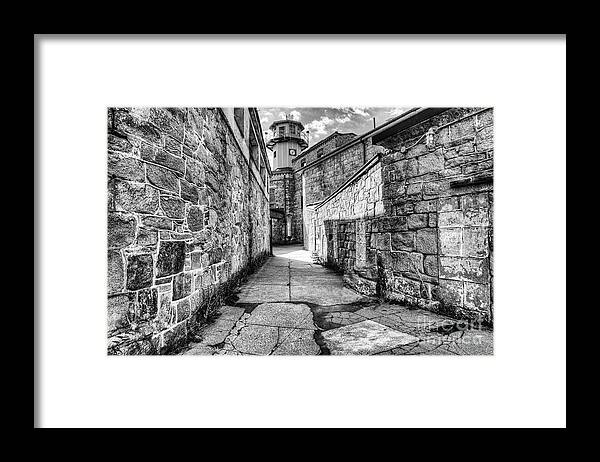 Eastern State Penitentiary Framed Print featuring the photograph The Watch Tower Eastern State Penitentiary by Anthony Sacco
