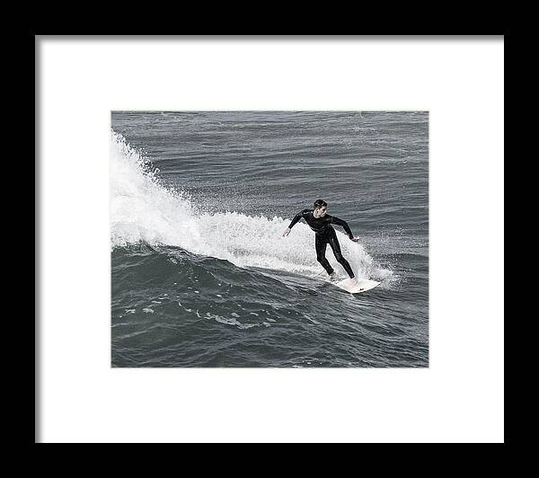 Surfer Framed Print featuring the photograph The Wave by Jessica Levant