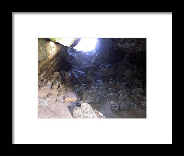 Cave Framed Print featuring the photograph The Way Into A Bear Cave by Kicking Bear Productions