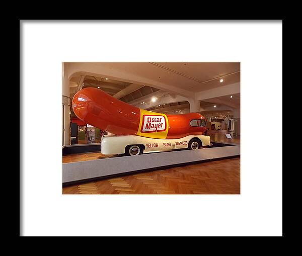 Weiner Framed Print featuring the photograph The Weinermobile 1 by Nina Kindred