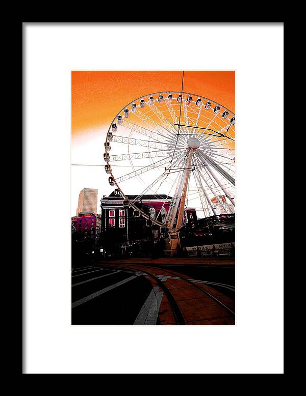 Atlanta Framed Print featuring the photograph The Wheel by D Justin Johns