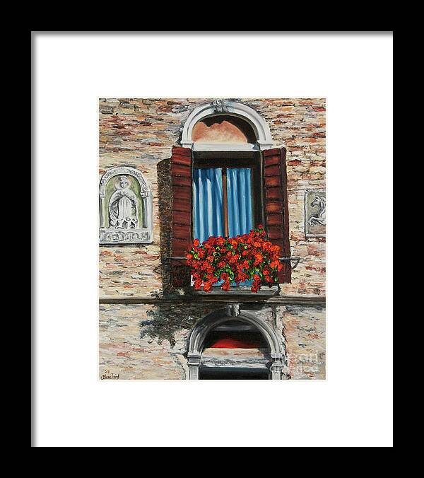 Window Paintings Framed Print featuring the painting The Window by Charlotte Blanchard