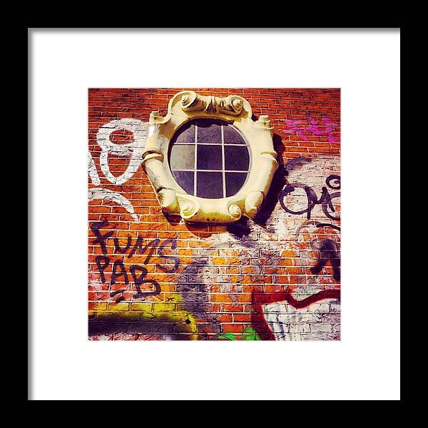 City Framed Print featuring the photograph The Window In The Wall. Amsterdam by Aleck Cartwright