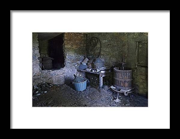 Architettura Framed Print featuring the photograph The Wine Cellar by Enrico Pelos
