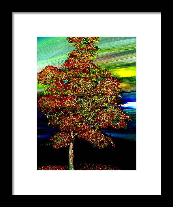 Wishing Tree. Make A Wish Framed Print featuring the painting The WISHING Tree by Pj LockhArt