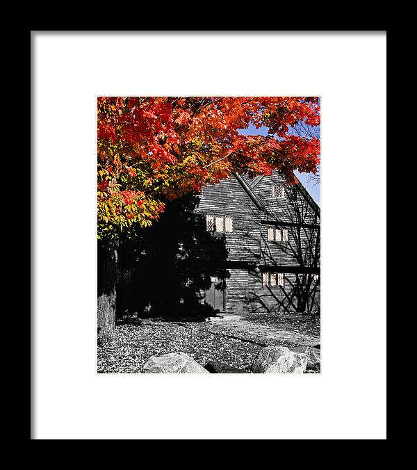 Salem Framed Print featuring the photograph The Witch house in autumn by Jeff Folger