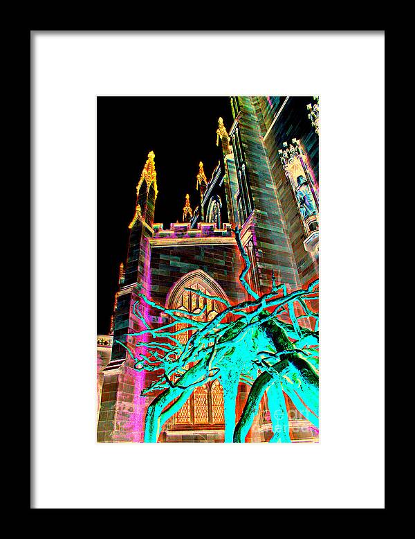 Trinity Church Framed Print featuring the photograph The Witching Hour by Julie Lueders 