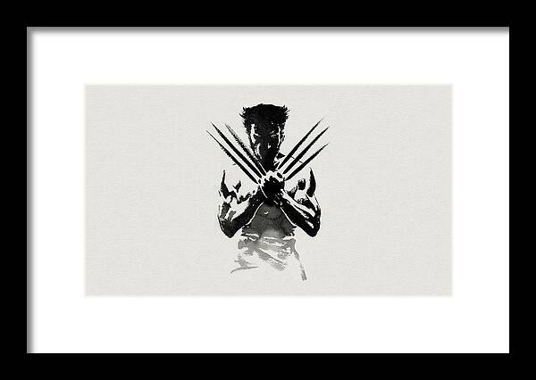 The Wolverine Framed Print featuring the digital art The Wolverine by Super Lovely