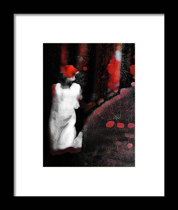 Woman Framed Print featuring the photograph The woman with the white dress by Gabi Hampe