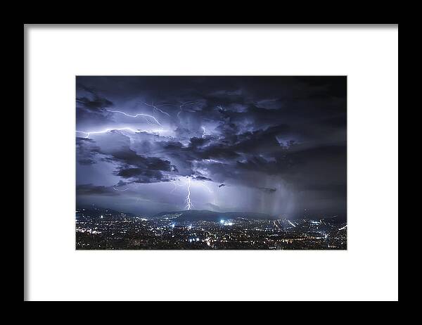 Lighting Framed Print featuring the photograph The Wrath Of Nature by Chriskaddas