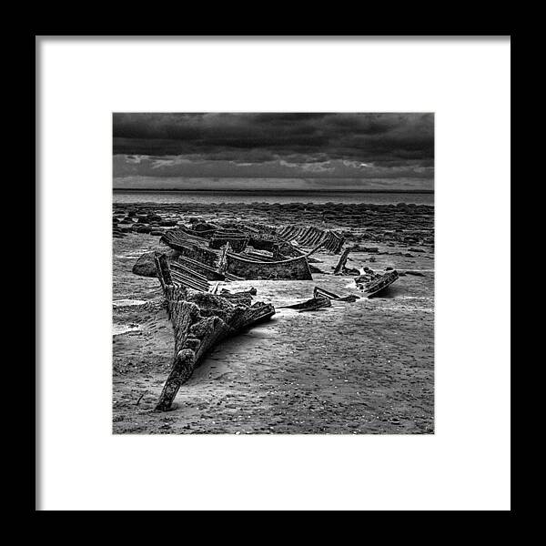 Trawler Framed Print featuring the photograph The Wreck Of The Steam Trawler by John Edwards