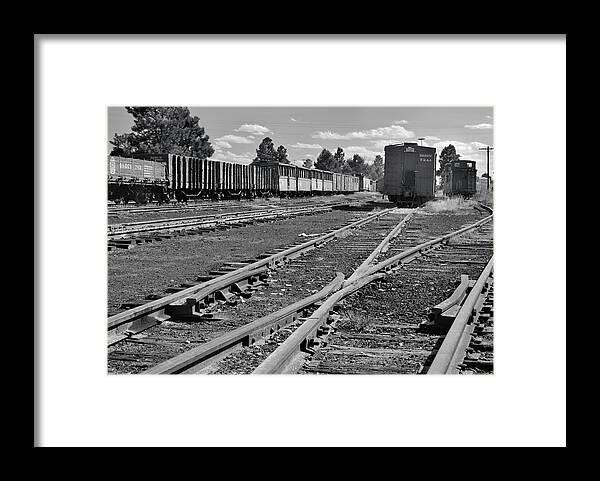 Trains Framed Print featuring the photograph The Yard by Ron Cline
