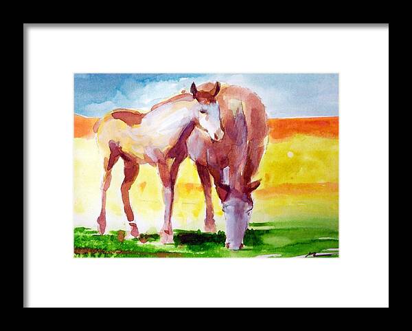 Nature Entertainment Travel Light Landscape Framed Print featuring the painting The Yearling by Ed Heaton