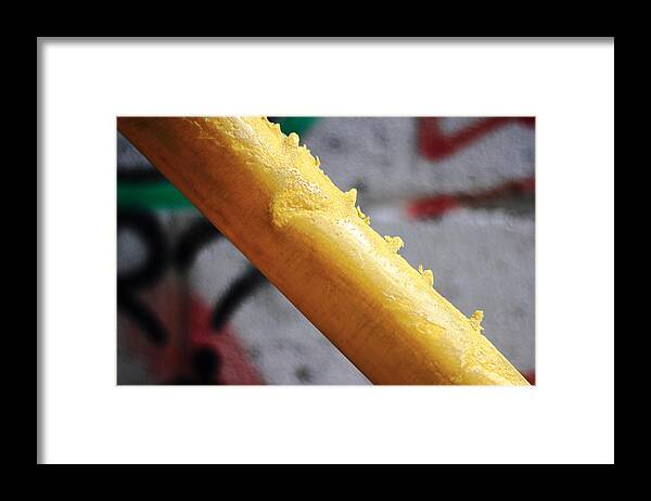 Yellow Framed Print featuring the photograph The Yellow Straw by Kreddible Trout