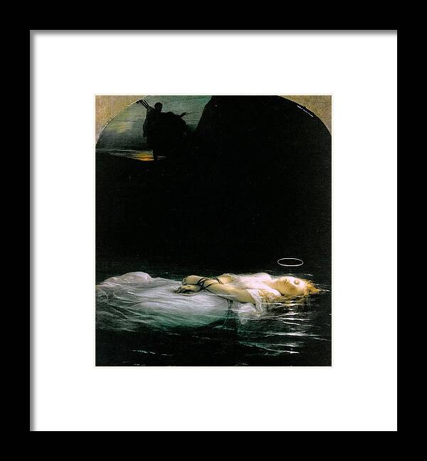 Paul Delaroche - The Young Martyr 1855 Framed Print featuring the painting The Young Martyr by MotionAge Designs