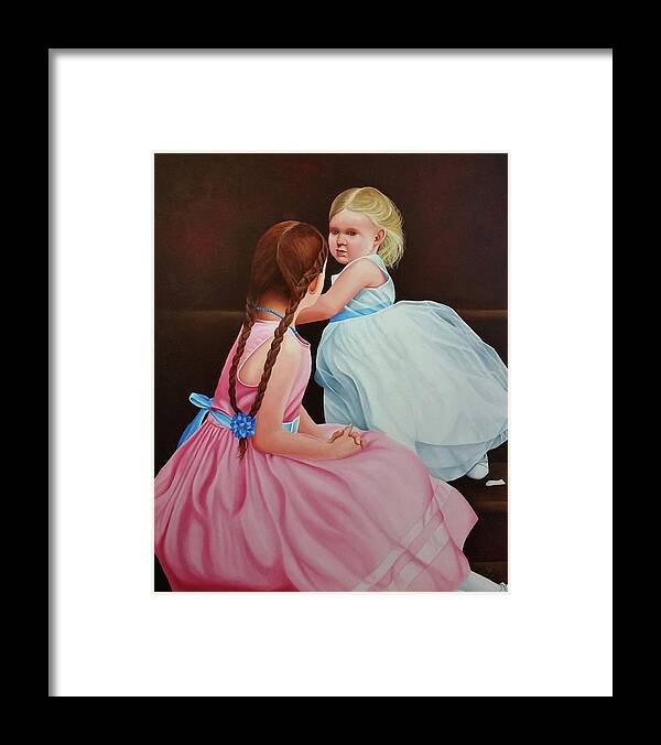 Children Framed Print featuring the painting The Youngest Bridesmaid by Vic Ritchey
