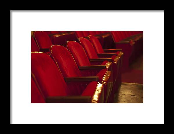 Theater Framed Print featuring the photograph Theater Seating by Carolyn Marshall