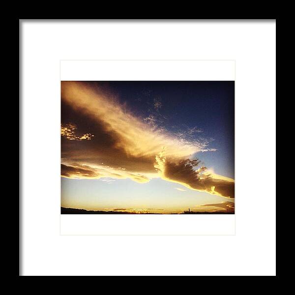 Picture Framed Print featuring the photograph There Are Some Excellent #clouds by Alex Snay