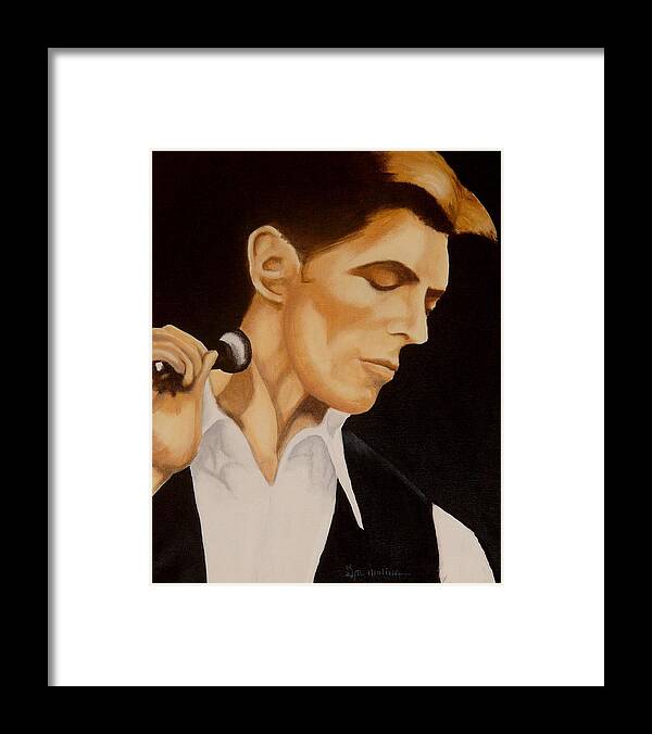 David Bowie Framed Print featuring the painting Thin White Duke by Al Molina