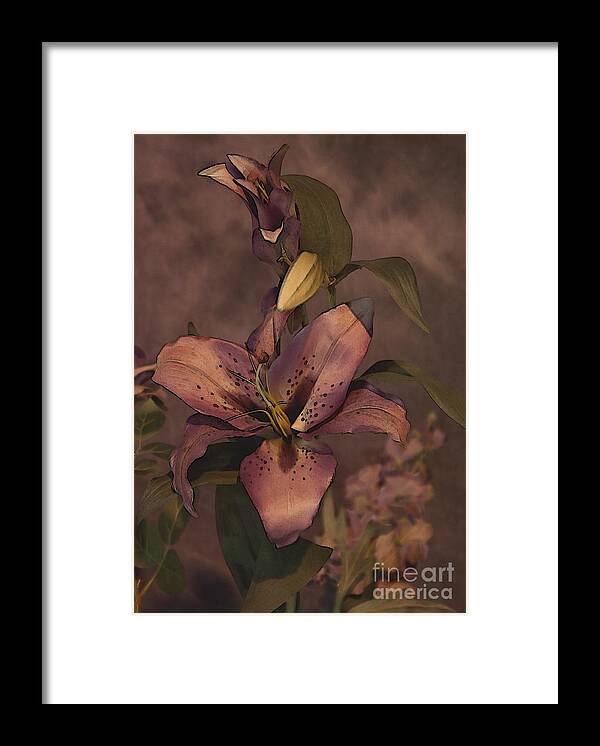 Flower Framed Print featuring the mixed media Thinking of You Today No. 1 by Sherry Hallemeier
