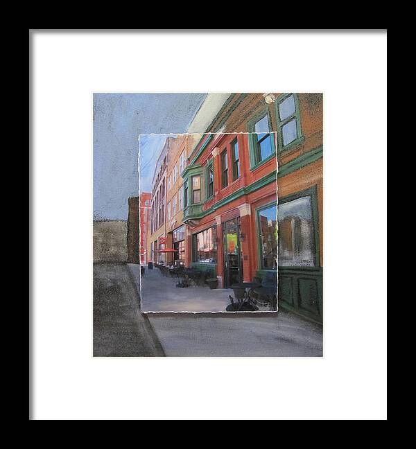 Milwaukee Framed Print featuring the mixed media Third Ward - Swig and Palms by Anita Burgermeister