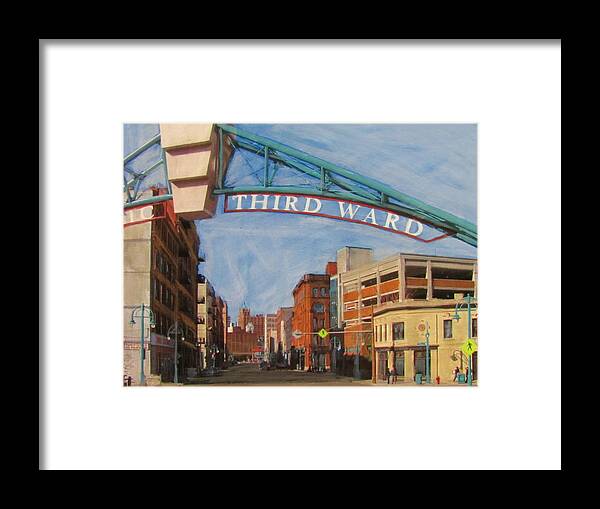 Milwaukee Framed Print featuring the mixed media Third Ward Entry by Anita Burgermeister
