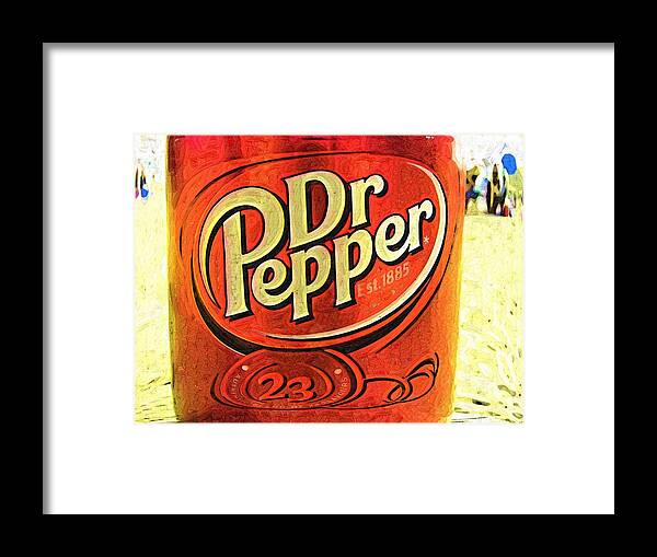Pop Can Framed Print featuring the painting Thirsty by Deborah Selib-Haig