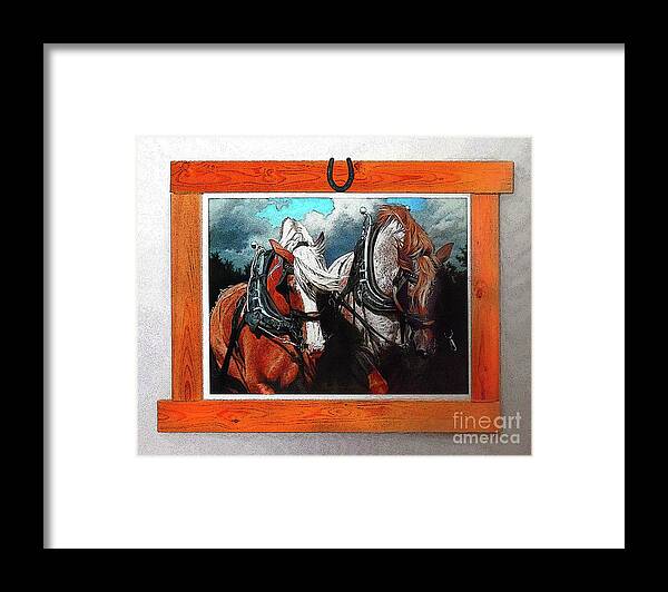 Black Diamond Framed Print featuring the photograph This Is My Team by Al Bourassa