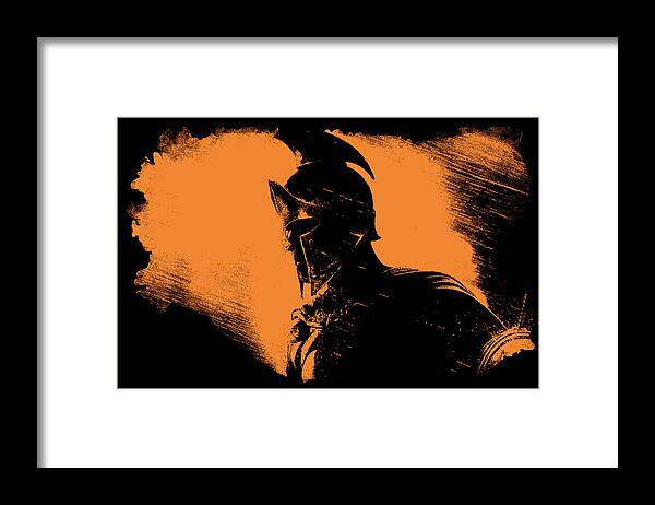 Spartan Framed Print featuring the painting This is Sparta by AM FineArtPrints
