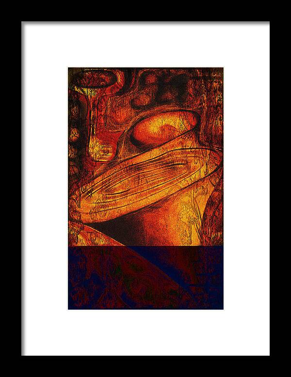Abstract Art Framed Print featuring the digital art This Mortal Coil by Aurora Art
