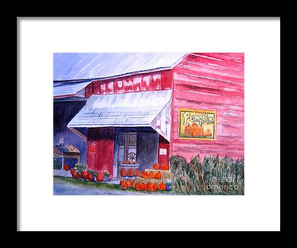 Watercolor Framed Print featuring the painting Thomas Market by Lynne Reichhart