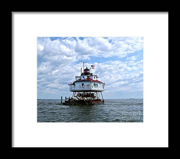 Thomas Point Lighthouse Framed Print featuring the photograph Thomas Point Lighthouse by Nancy Patterson