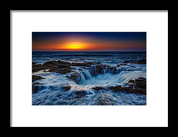 Oregon Framed Print featuring the photograph Thor's Well by Rick Berk