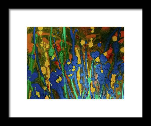 Flowers Framed Print featuring the painting Those Flowers are Wild by Janice Nabors Raiteri
