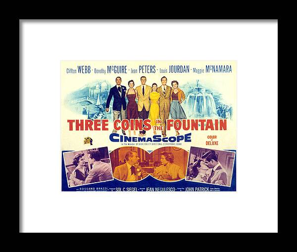 1950s Fashion Framed Print featuring the photograph Three Coins In The Fountain, Clifton by Everett