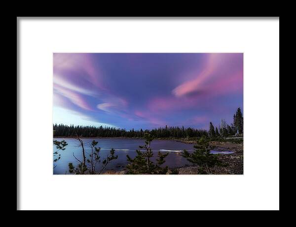 Pink Framed Print featuring the photograph Three Creeks Sunset by Cat Connor